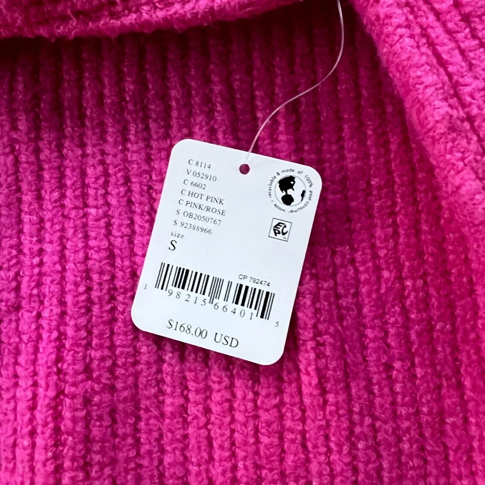 NWT Free People Sunbeam Sweater in Hot Pink Sz Small - Picture 14 of 15